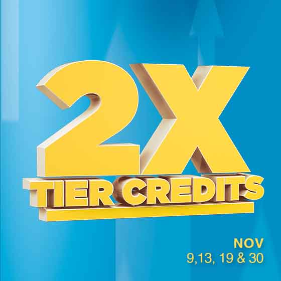 2x Tier Credits promo graphic